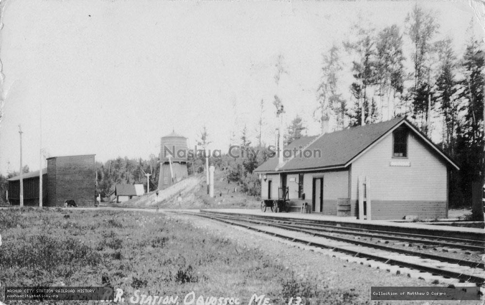 Postcard: Railroad Station, Oquossoc, Maine